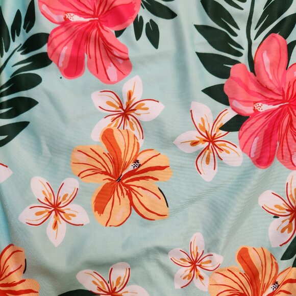 Girls Two Piece Swim Suit Floral Tropical Rash Guard UV Protection - Picture 2 of 11